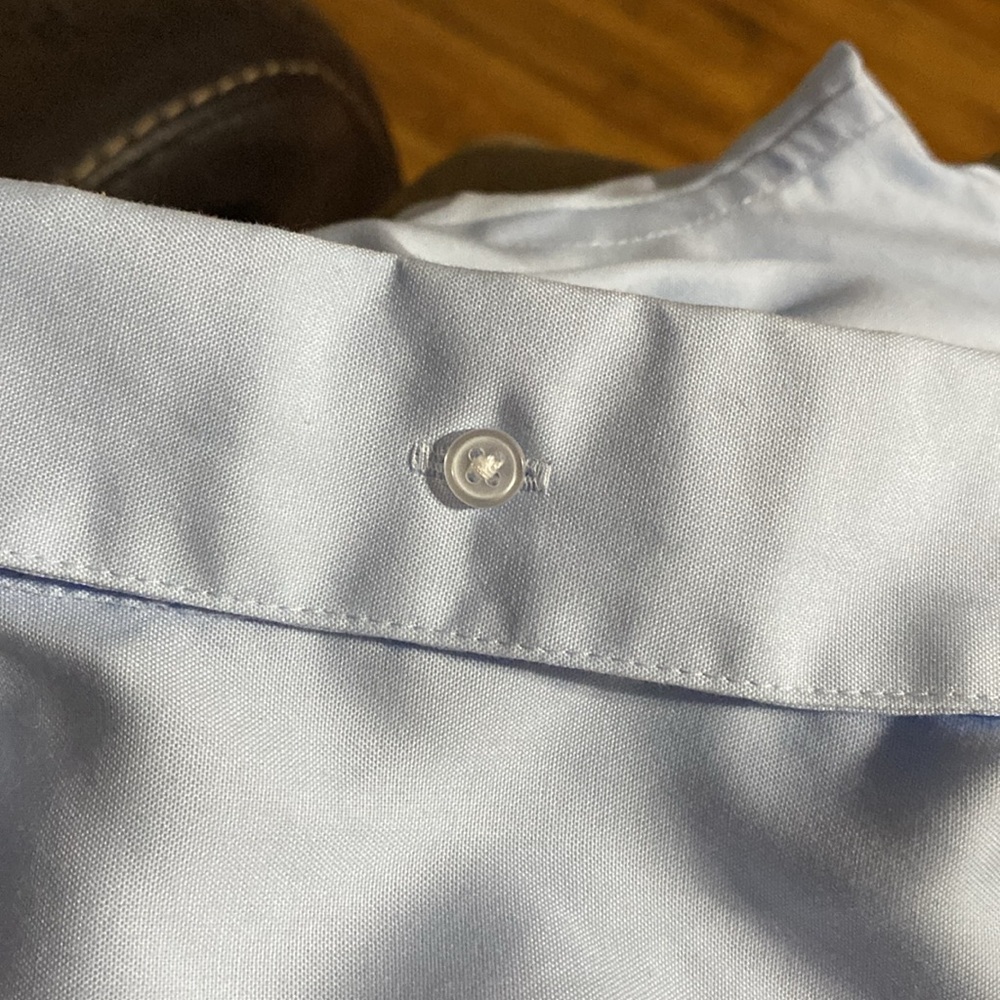 Light Blue Women's Button-Up Shirt - Classic Collared Top - Picture 12 of 12